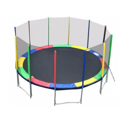 Батут  Atleto 312 см с сеткой multikolor - фото №3