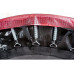 Батут  Atleto 404 см с двойными ногами с сеткой красный - фото №3