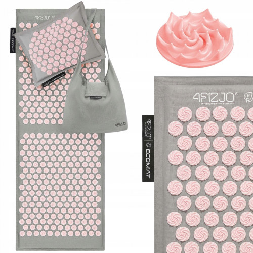 Купить Мат для иглоукалывания  4FIZJO Eco Mat XL Аппликатор Кузнецова Grey/Pink в Киеве - фото №1