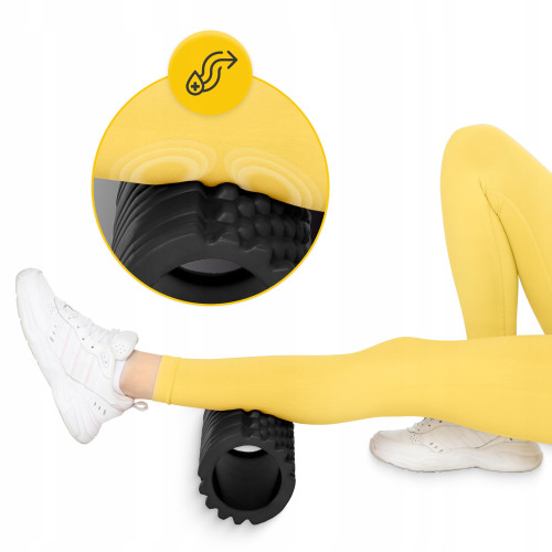 Массажный ролик  4FIZJO 33 x 14 см Black  - фото №8