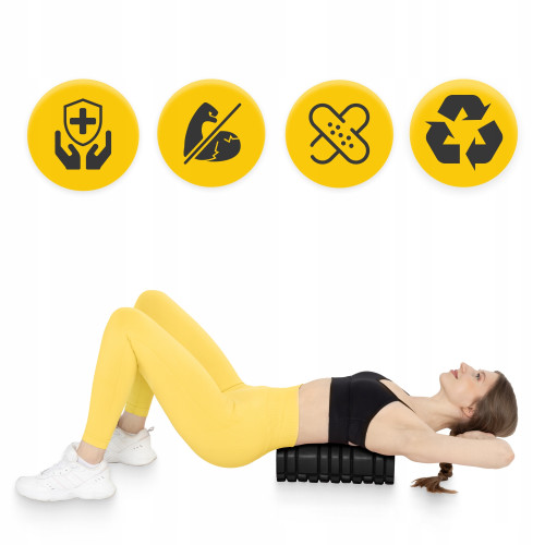 Массажный ролик  4FIZJO 45 x 13.5 см Black  - фото №6