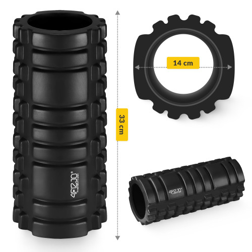 Массажный ролик  4FIZJO 33 x 14 см Black  - фото №2