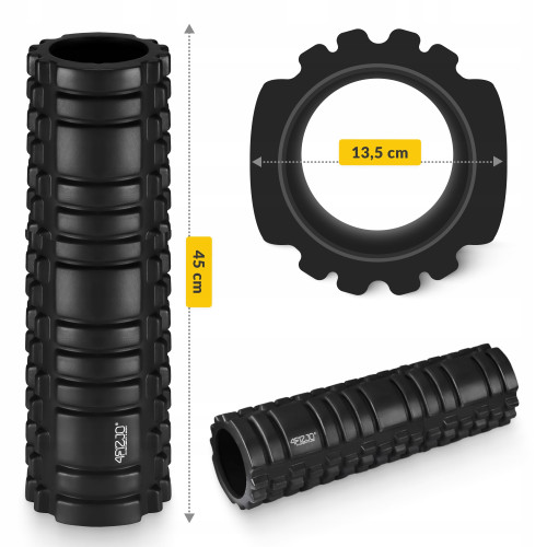 Массажный ролик  4FIZJO 45 x 13.5 см Black  - фото №2