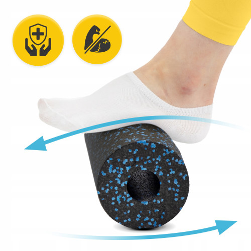 Массажный ролик  4FIZJO EPP PRO+ 33 x 14 см Black/Blue - фото №7