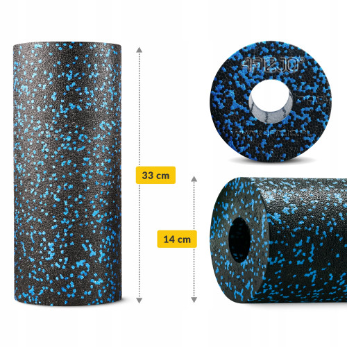Массажный ролик  4FIZJO EPP PRO+ 33 x 14 см Black/Blue - фото №2