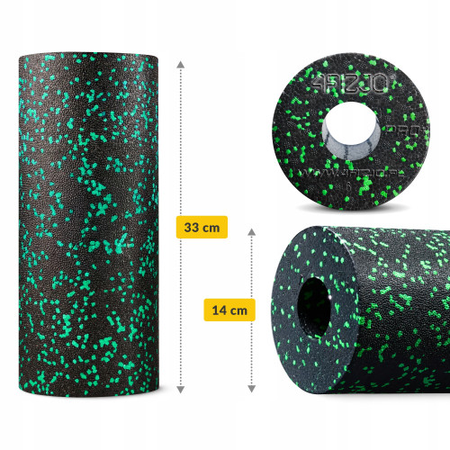 Массажный ролик  4FIZJO EPP PRO+ 33 x 14 см Black/Green - фото №4