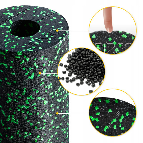 Массажный ролик  4FIZJO EPP PRO+ 33 x 14 см Black/Green - фото №5