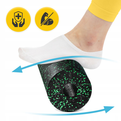 Массажный ролик  4FIZJO EPP PRO+ 33 x 14 см Black/Green - фото №6