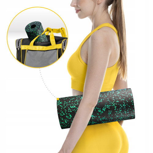 Массажный ролик  4FIZJO EPP PRO+ 33 x 14 см Black/Green - фото №7