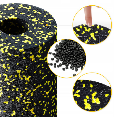 Массажный ролик  4FIZJO EPP PRO+ 33 x 14 см Black/Yellow - фото №8