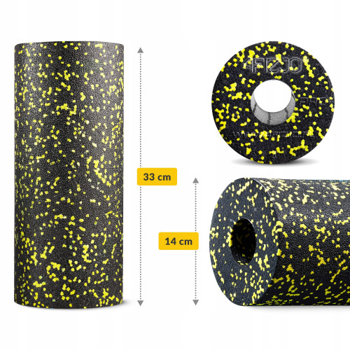 Массажный ролик  4FIZJO EPP PRO+ 33 x 14 см Black/Yellow - фото №9