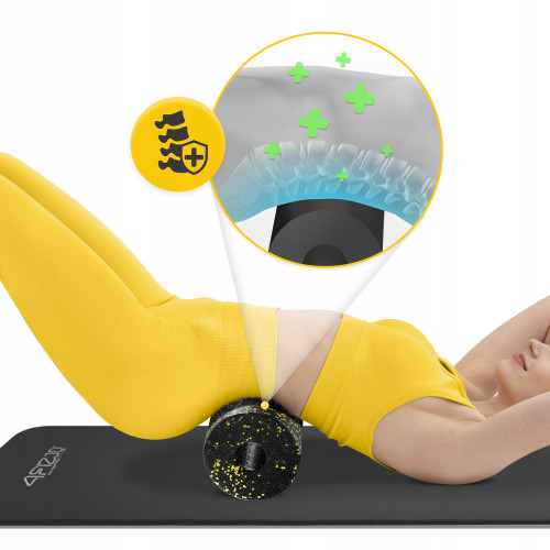 Массажный ролик  4FIZJO EPP PRO+ 33 x 14 см Black/Yellow - фото №2