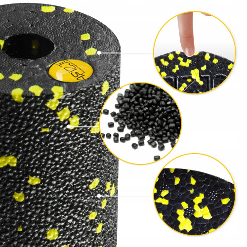 Массажный ролик  4FIZJO Mini Foam Roller 15 x 5.3 см Black/Yellow - фото №5