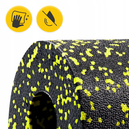 Массажный ролик  4FIZJO Mini Foam Roller 15 x 5.3 см Black/Yellow - фото №4