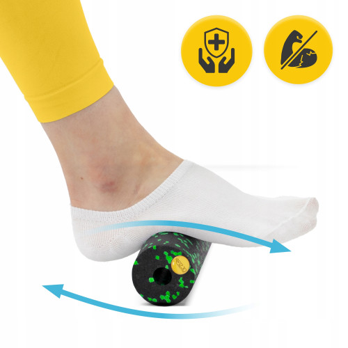 Масажний ролик  4FIZJO Mini Foam Roller 15 x 5.3 см Black/Green - фото №5