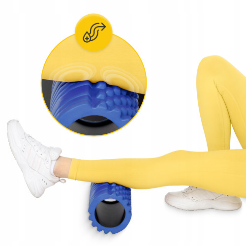 Массажный ролик  4FIZJO 33 x 14 см Blue  - фото №4