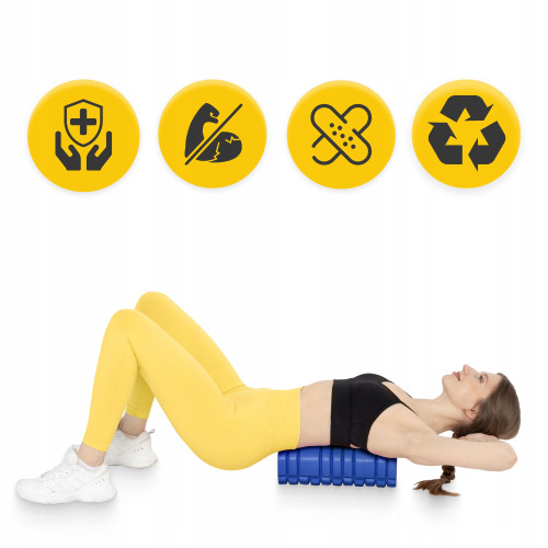 Массажный ролик  4FIZJO 33 x 14 см Blue  - фото №11