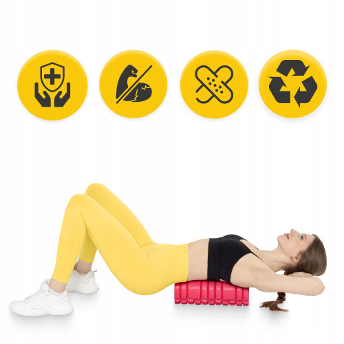 Массажный ролик  4FIZJO 33 x 14 см Pink - фото №9