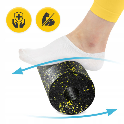 Масажний ролик  4FIZJO EPP PRO+ 45 x 14.5 см Black/Yellow - фото №8