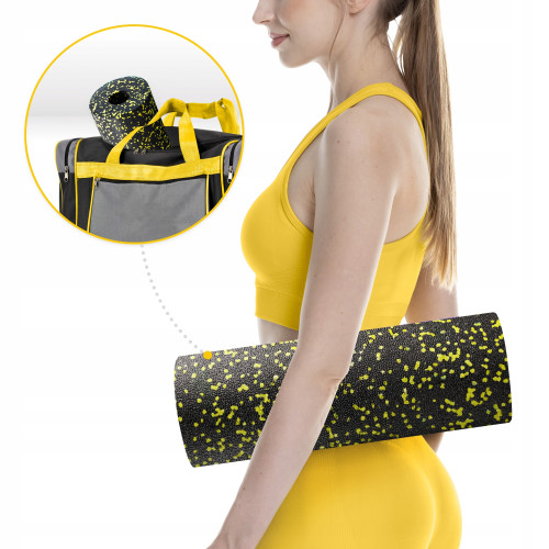 Масажний ролик  4FIZJO EPP PRO+ 45 x 14.5 см Black/Yellow - фото №3