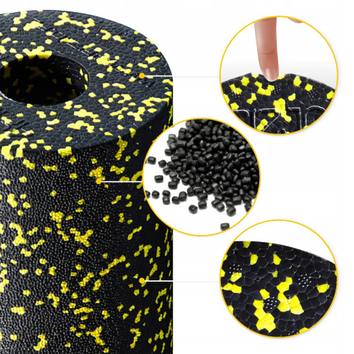 Масажний ролик  4FIZJO EPP PRO+ 45 x 14.5 см Black/Yellow - фото №2