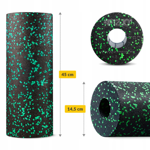 Массажный ролик  4FIZJO EPP PRO+ 45 x 14.5 см Black/Green - фото №6