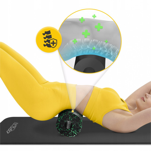 Массажный ролик  4FIZJO EPP PRO+ 45 x 14.5 см Black/Green - фото №4