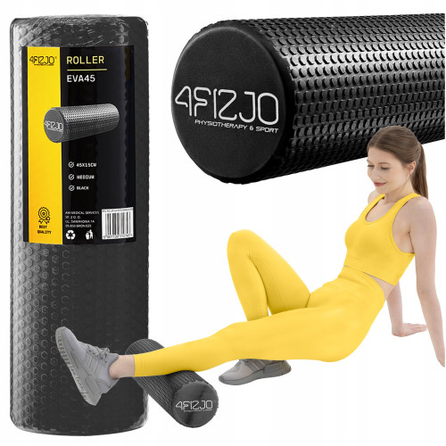 Купить Массажный ролик  4FIZJO CARE+ EVA 45 x 15 см Black  в Киеве - фото №1