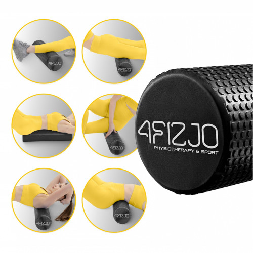 Массажный ролик  4FIZJO CARE+ EVA 45 x 15 см Black  - фото №8