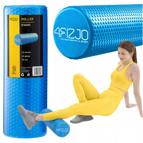 Купить Массажный ролик  4FIZJO CARE+ EVA 45 x 15 см Blue в Киеве - фото №1