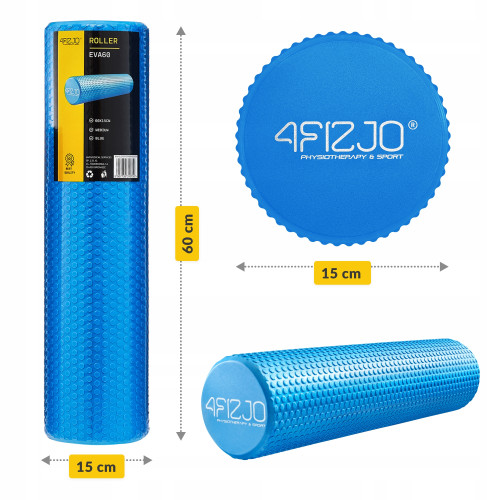 Массажный ролик  4FIZJO CARE+ EVA 60 x 15 см Blue  - фото №5