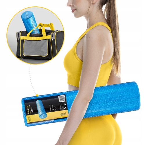 Массажный ролик  4FIZJO CARE+ EVA 60 x 15 см Blue  - фото №7