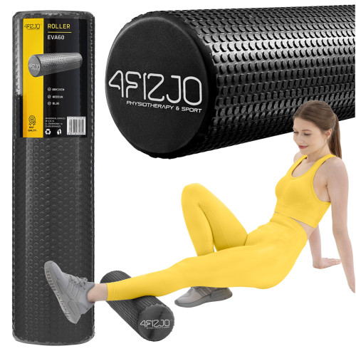 Купить Массажный ролик  4FIZJO CARE+ EVA 60 x 15 см Black  в Киеве - фото №1