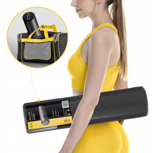 Массажный ролик  4FIZJO CARE+ EVA 60 x 15 см Black  - фото №9