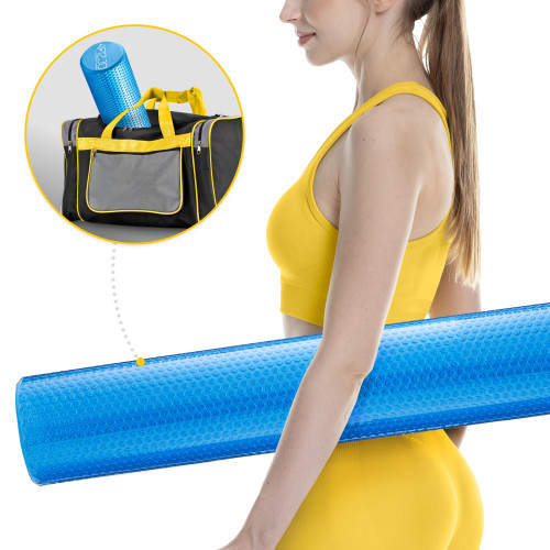 Массажный ролик  4FIZJO CARE + EVA 90 x 15 см Blue - фото №5