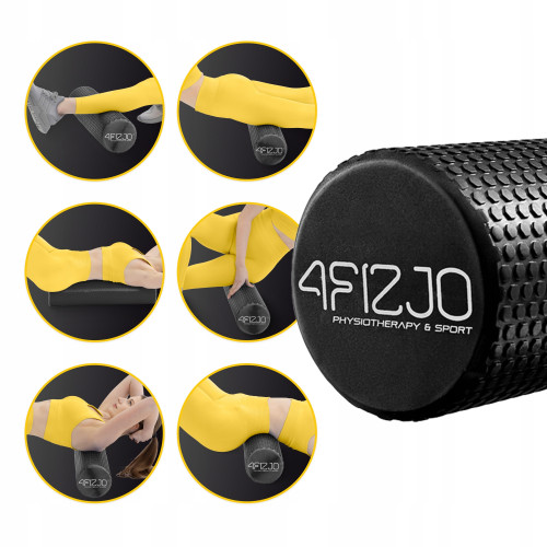 Массажный ролик  4FIZJO CARE + EVA 90 x 15 см Black  - фото №5