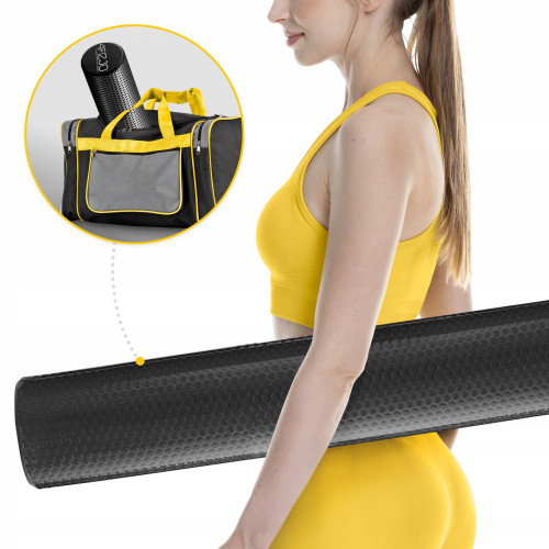 Массажный ролик  4FIZJO CARE + EVA 90 x 15 см Black  - фото №6