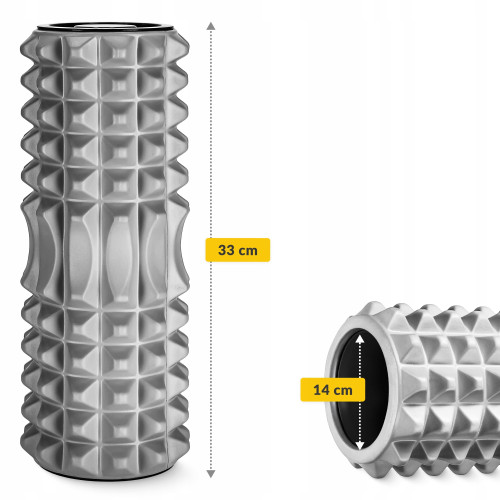 Масажний ролик  4FIZJO EVA 33 x 14 см Grey - фото №3