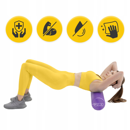 Массажный ролик  4FIZJO CARE+ EVA 45 x 15 см Purple  - фото №5