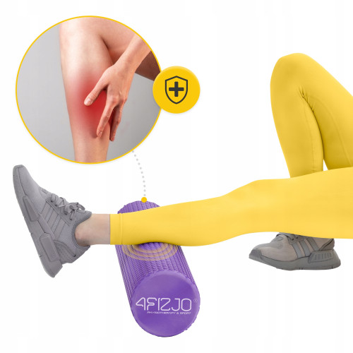 Массажный ролик  4FIZJO CARE+ EVA 45 x 15 см Purple  - фото №6