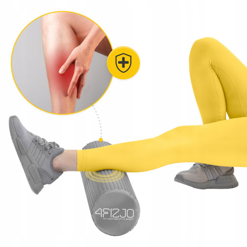 Массажный ролик  4FIZJO CARE+ EVA 45 x 15 см Grey - фото №7