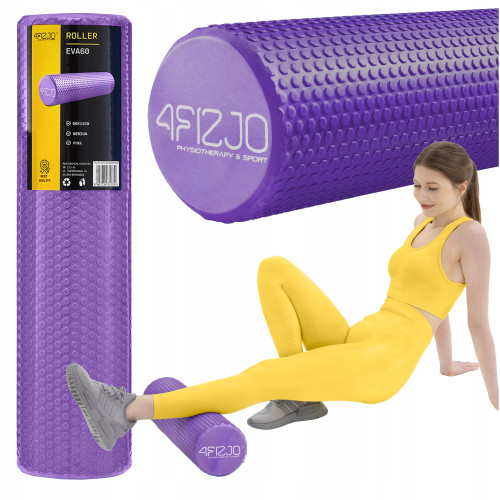 Купить Массажный ролик  4FIZJO CARE+ EVA 60 x 15 см Purple  в Киеве - фото №1
