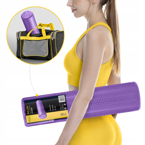 Массажный ролик  4FIZJO CARE+ EVA 60 x 15 см Purple  - фото №3