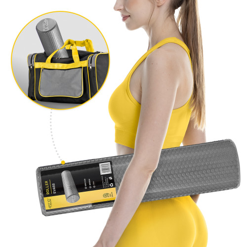 Масажний ролик  4FIZJO CARE+ EVA 60 x 15 см Grey - фото №2