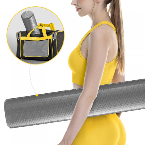 Массажный ролик  4FIZJO CARE + EVA 90 x 15 см Grey - фото №7