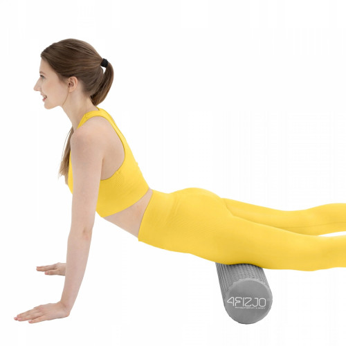 Массажный ролик  4FIZJO CARE + EVA 90 x 15 см Grey - фото №10