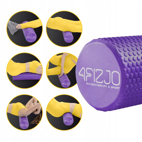 Масажний ролик  4FIZJO CARE + EVA 90 x 15 см Purple  - фото №10