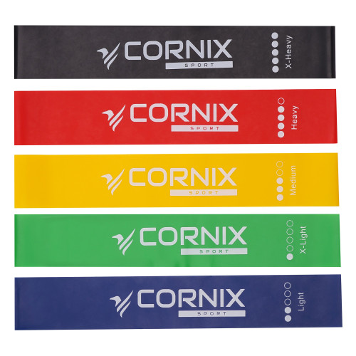 Резинка для фітнеса  Cornix Mini Power Band набір 5 шт 1-20 кг XR-0045 - фото №7