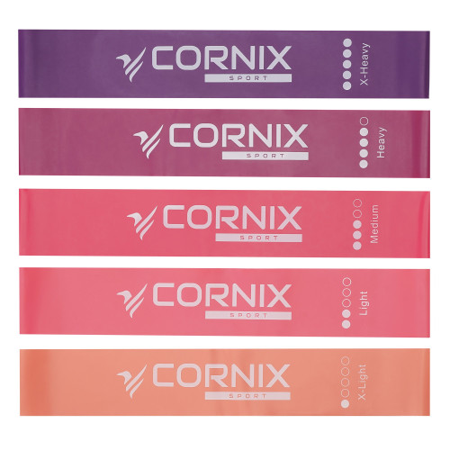 Резинка для фітнеса  Cornix Mini Power Band набір 5 шт 1-20 кг XR-0046 - фото №12