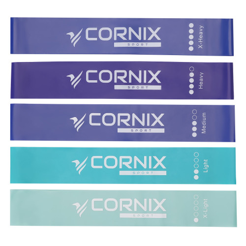 Резинка для фітнеса  Cornix Mini Power Band набір 5 шт 1-20 кг XR-0047 - фото №3